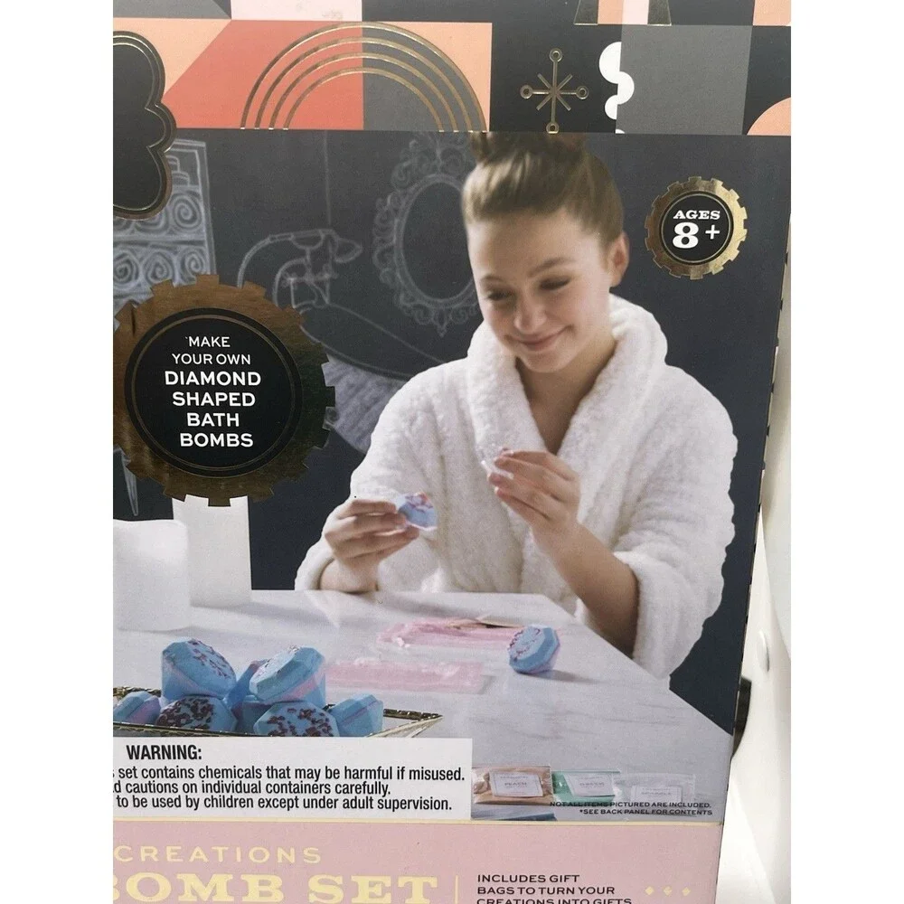 FAO Schwarz 25 Piece Calm Creations DIY Spa-Ready Bath Bomb Set for Kids New NIB